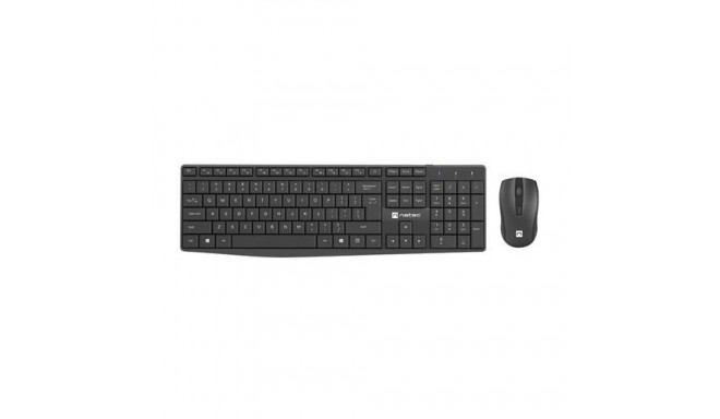 NATEC SQUID keyboard Mouse included Home/Office USB QWERTY US International Black