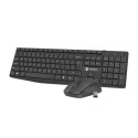 NATEC SQUID keyboard Mouse included Home/Office USB QWERTY US International Black