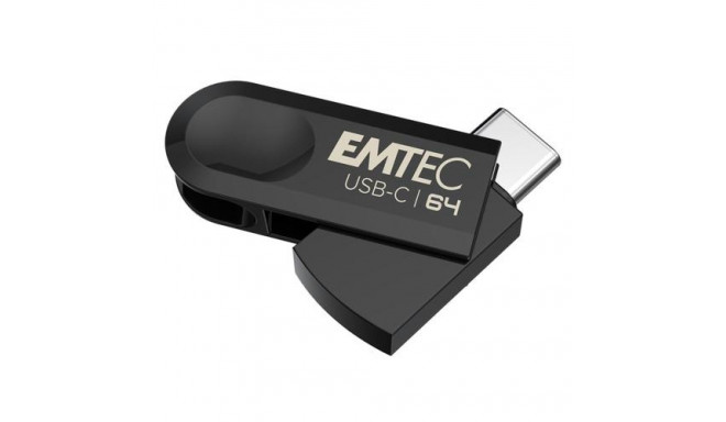 Emtec C280 USB flash drive 64 GB USB Type-C 3.2 Gen 1 (3.1 Gen 1) Black