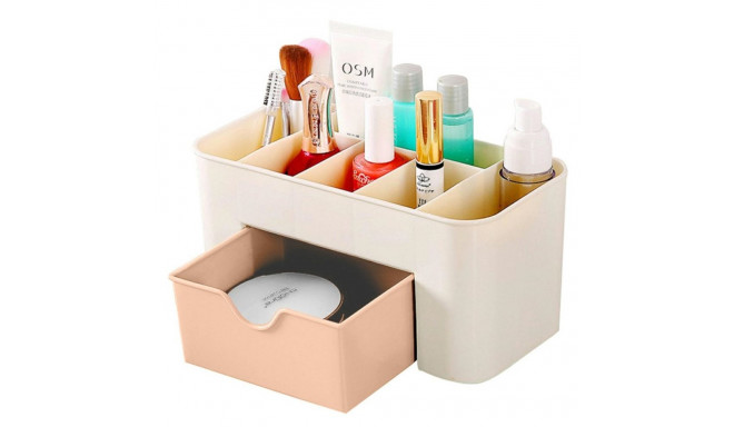 AG605A ORGANIZER NA KOSMETYKI BIEL-RÓŻ