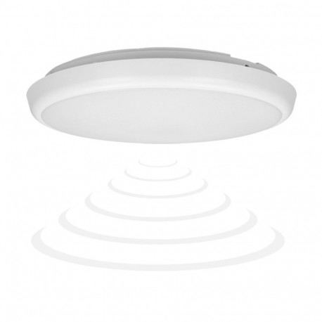 CERS LED laevalgusti mikrolaine liikumisanduriga, LED 22W, 2000lm, IP65, 4000K, piimjas valge polüka