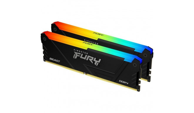 Kingston Fury Beast RGB memory, DDR4, 16 GB, 3600MHz, CL17 (KF436C17BB2AK2/16)