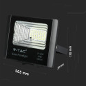 V-TAC 12W Black IP65 Solar LED Projector, Remote Control, Timer VT-25W 6000K 550lm