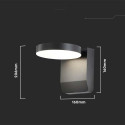 V-TAC 17W LED Round Black IP65 VT-11020-RD-B 4000K 2480lm Projector