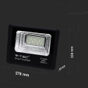 LED Solar Projector V-TAC 20W Black IP65, Remote Control, Timer VT-60W 6000K 1650lm