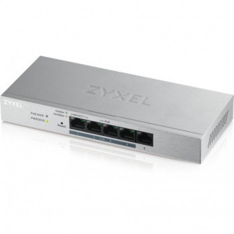 ZYXEL GS1200-5HP, 5 PORT GIGABIT POE+ WEBMANAGED DESKTOP SWITCH, 4X POE, 60 WATT (5Y WARRANTY)
