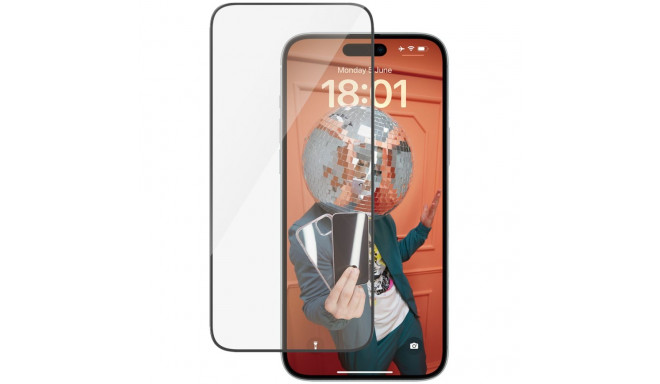 PanzerGlass Screen Protector iPhone 15 Plus | Ultra-Wide Fit w. EasyAligner
