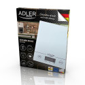 Adler AD 3138 w White Countertop Rectangle Electronic kitchen scale