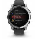 Garmin fenix E 47mm, stainless steel/black