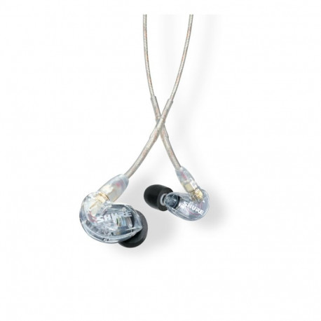 Shure SE215 Pro juhtmega läbipaistev in-ear lava/stuudio peakomplekt