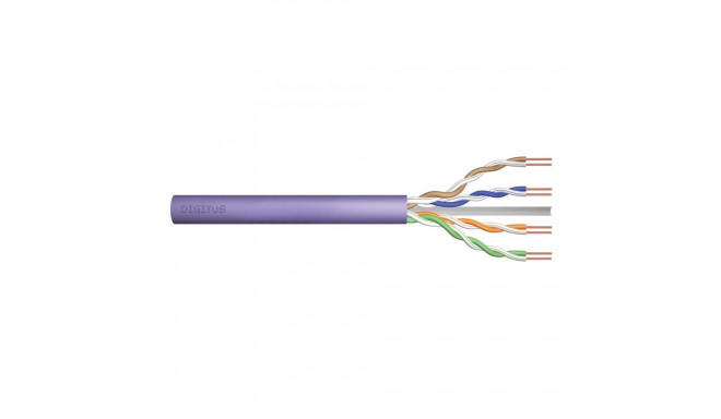 DIGITUS Cat.6 Installation Cable, U/UTP, Dca, AWG 23/1, LSOH, 50m, Purple