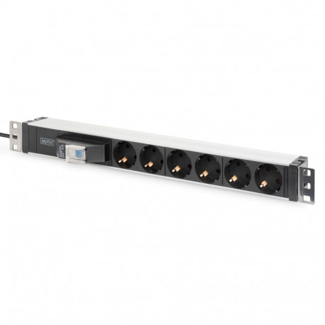 toitejaotur PDU 19" rack, 6x Schuko, 2.0m