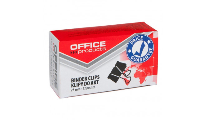 Paberiklamber 25mm, 12tk/pk, must, Office Products