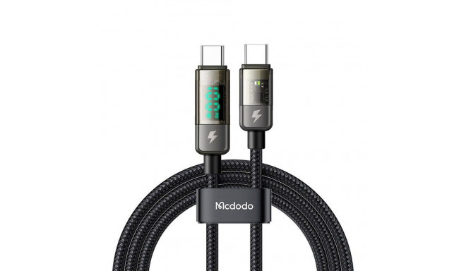 Mcdodo CA-3611 USB-C to USB-C cable, auto power off, PD 100W, 1.8m (black)