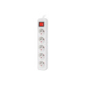 Lanberg pikendusjuhe 5 pesa lülitiga 1,5m, valge (PS1-05E-0150-W)