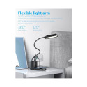 Elight T9 5W Galda fleksibla Lampa ar 15W Bezvadu lādētāju + Pildspalvu glāze USB-C pieslēgums Balta