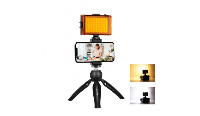 Live broadcast kit Puluz tripod mount + LED lamp + phone clamp