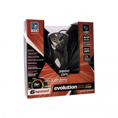 A4-TECH hiir A4TMYS29980 A4T EVO XGame Laser Oscar X747 USB, pruun