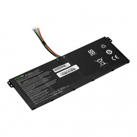 Green Cell sülearvutiaku AC14B13J AC14B18J 11.4V 3600mAh Acer Aspire 3 A315 ES1 jaoks