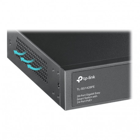 TP-LINK lüliti TL-SG1428PE 28-Port Gigabit Easy Smart 24xGigabit PoE+ 2xGigabit Non-PoE RJ45 2xGigab