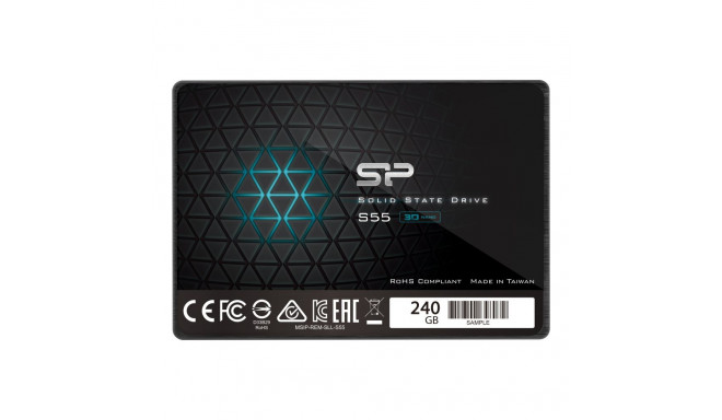 SILICONPOW SP240GBSS3S55S25 Silicon Power SSD Slim S55 240GB 2.5, SATA III 6GB/s, 550/450 MB/s, 7mm