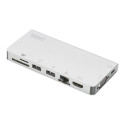 DIGITUS USB Multiport Travel Dock 8 Port 4K HDMI VGA 2x USB-C 2x USB3.0 RJ45 MicroSD SD/MMC silver