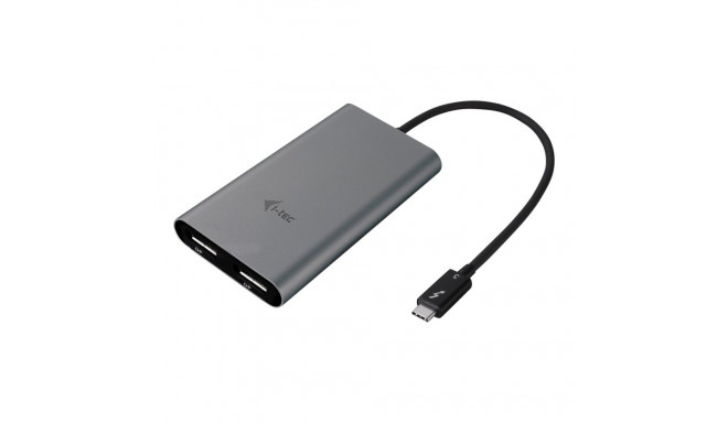 I-TEC THUNDERBOLT3 Dual DP Video Adapter for Thunderbolt3 MacOS and Windows supports 1x 5K 60Hz Moni