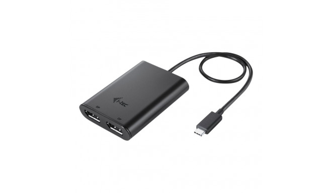 I-TEC USB C kahekordne DisplayPort videoadapter 2x DisplayPort 4K Ultra HD ühilduv Thunderbolt 3-ga