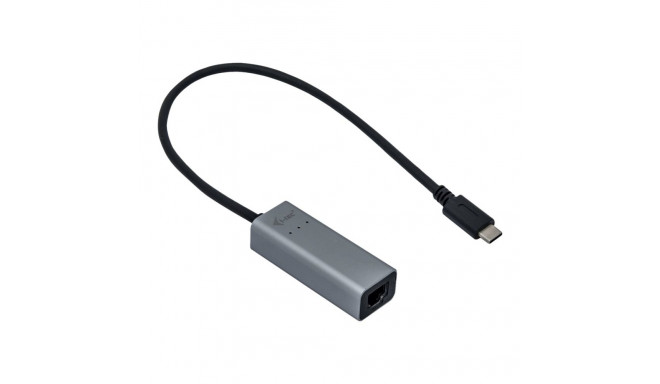 I-TEC USB-C Metall 2.5Gbps Ethernet Adapter 1x USB-C to RJ-45 LED ühilduv Thunderbolt 3-ga