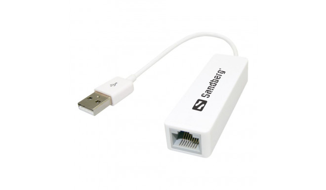 SANDBERG USB-võrguadapter USB One-Chip 10/100 Mbps Windowsile ja Macile.