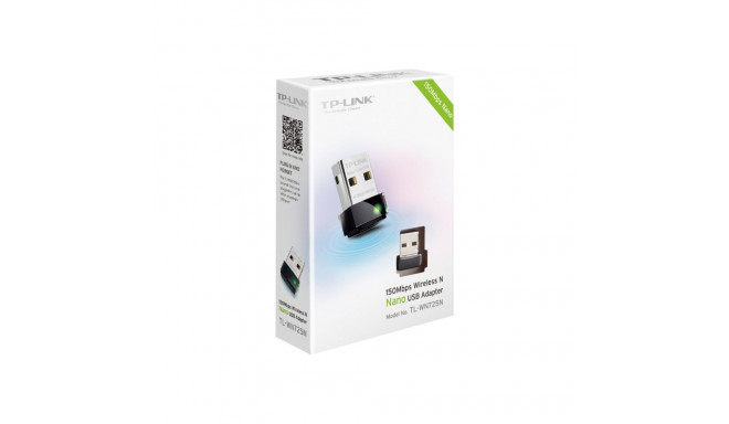 TP-LINK N150 WLAN Nano USB Adapter, 802.11b/g/n, USB 2.0 Port, Software-WPS