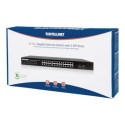 INTELLINET 24-Port Gigabit Ethernet Switch with 2 SFP Ports 24 x 10/100/1000 Mbps RJ45 Ports + 2 x S