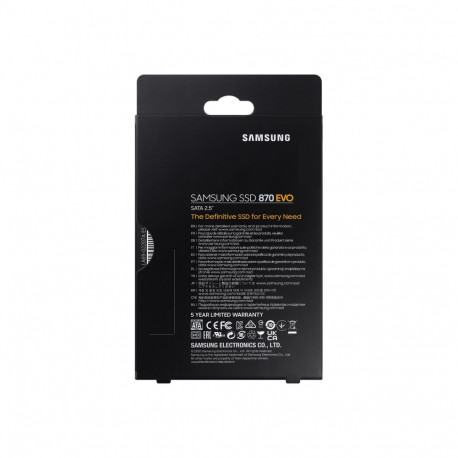 SAMSUNG SSD 870 EVO 250GB 2.5-tolline SATA 560MB/s lugemine 530MB/s kirjutamine