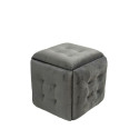 Puff-transformer 5in1 - 5 stools in 1 pouffe grey velvet