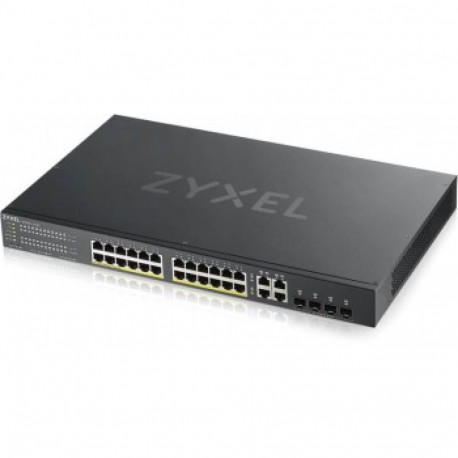 ZYXEL GS1920-24HPV2, 28 PORT SMART MANAGED POE SWITCH 24X GIGABIT COPPER POE AND 4X GIGABIT DUAL PER