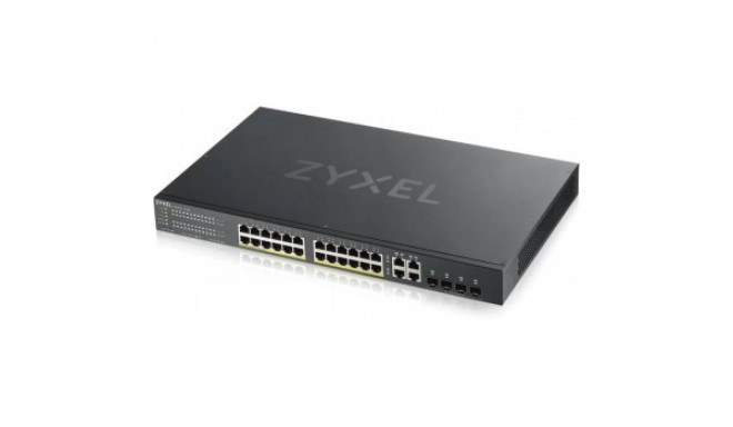 ZYXEL GS1920-24HPV2, 28 PORT SMART MANAGED POE SWITCH 24X GIGABIT COPPER POE AND 4X GIGABIT DUAL PER