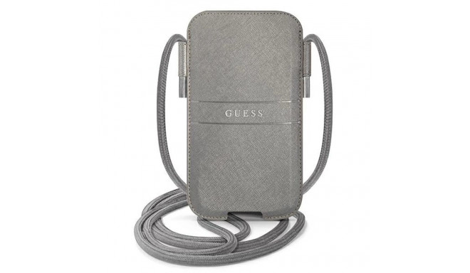 Guess Handbag GUPHLPSASBGR 6.7" grey/grey Saffiano Strap