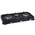 Portable Stove - Jata Three Burner Gas Cooker Black