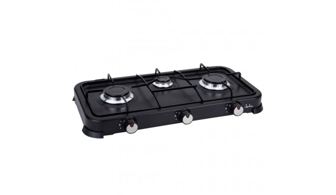 Portable Stove - Jata Three Burner Gas Cooker Black