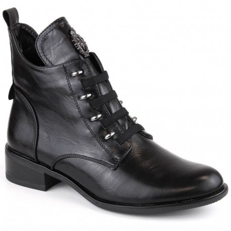 Jezzi W JEZ412A insulated flat ankle boots, black (36)