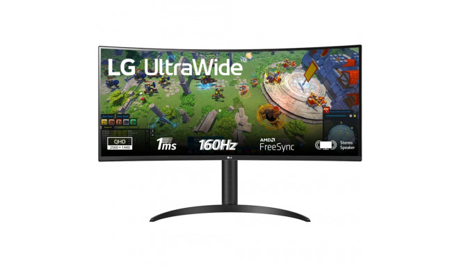 "86,6cm/34"" (3440x1440) LG UltraWide 34WP65CP-B 21:9 WQHD 5ms 160Hz HDR400 HDMI DP Speaker Black"