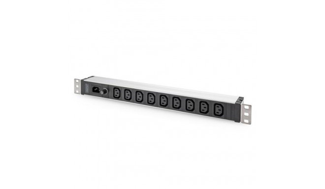 Digitus Socket Strip with Aluminum Profile, 9-way, IEC C14 input