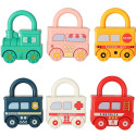 Hariduslik puzzle mäng auto plokid tabalukud sensoorsed mänguasjad Montessori