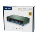 77-935# Switch poe do kamer blow 4poe 100mbs 75w bl-sw6-4p