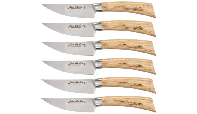 Jean Dubost Laguiole 6 pcs. Steak Knife Set, Oak Wood