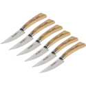 Jean Dubost Laguiole 6 pcs. Steak Knife Set, Oak Wood