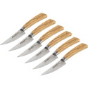 Jean Dubost Laguiole 6 pcs. Steak Knife Set, Olive