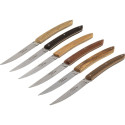 Jean Dubost Laguiole 6 pcs. Knife Set, Mixed Wood