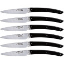 Jean Dubost Laguiole 6 pcs. Knife Set, Acrylic Black