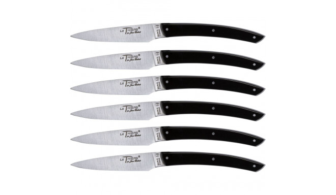 Jean Dubost Laguiole 6 pcs. Knife Set, Acrylic Black